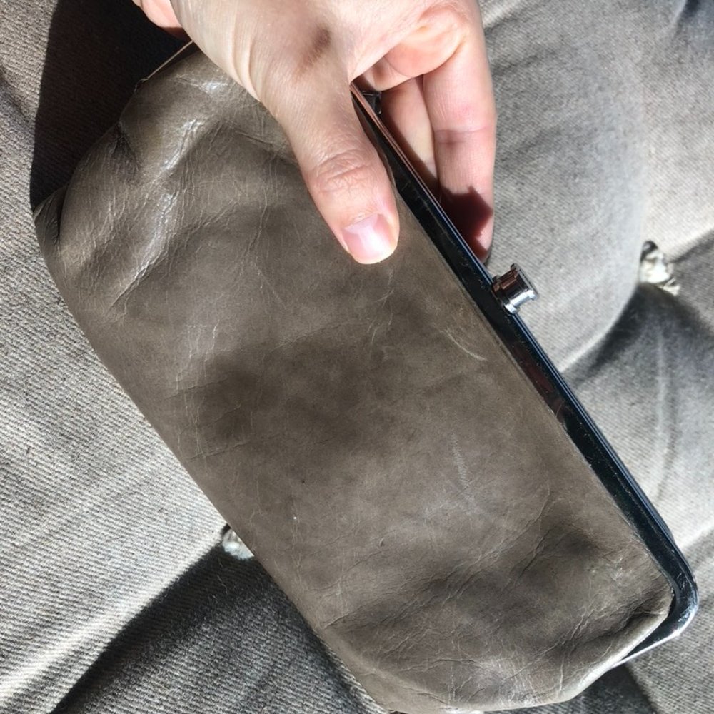 HOBO Lauren Wallet Grey and Silver Clutch